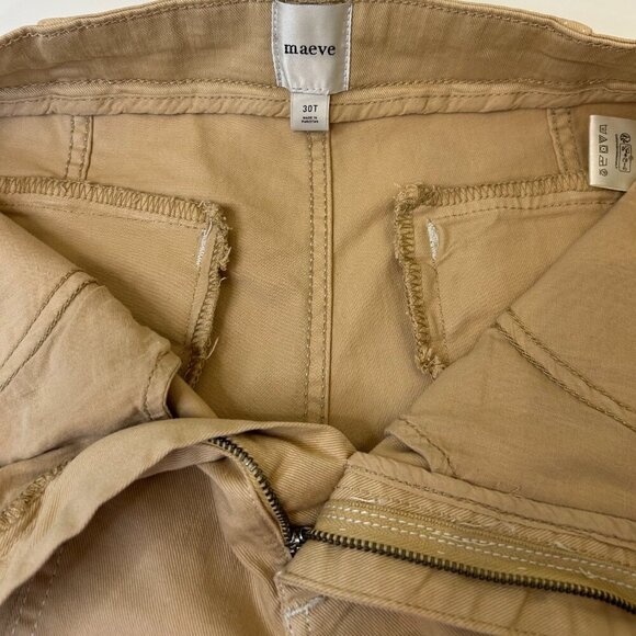 Anthropologie The Delaney Crop High-Rise Wide-Leg Jeans by Maeve Size 30T - Picture 9 of 10